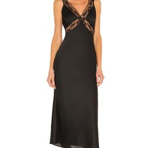 Majorelle Black Cami Midi Dress